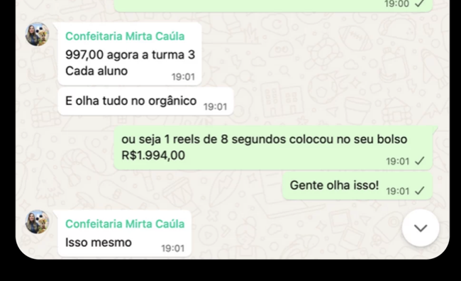Depoimento de Confeitaria Mirta Caúla